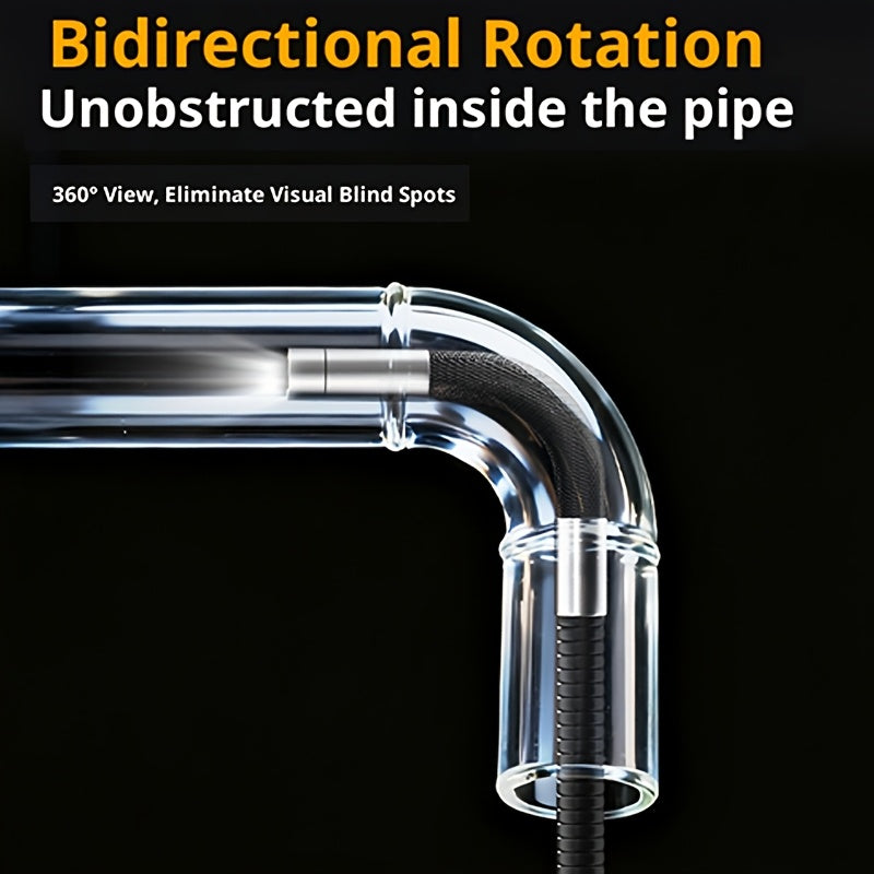 Bidirectional rotation inside a pipe bend