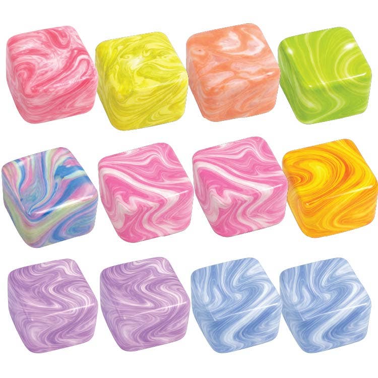 Fun Doh Swirl Squishy Cubes | Marble Swirl Sensory Fidget & Stress Relief Toy for Kids & Teens