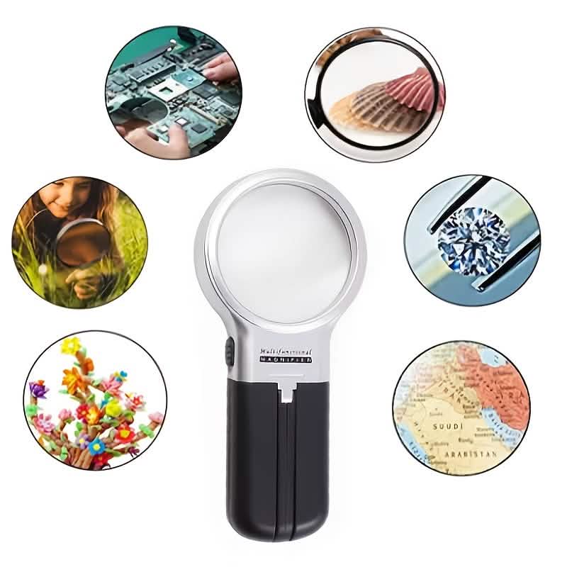 Foldable HD Multi-Power Magnifying Glass (Handheld & Desktop)