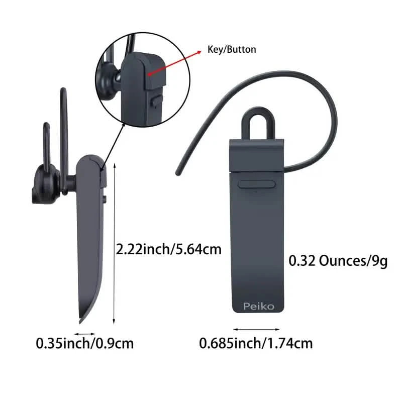 PEIKO World Language Translator Single Earbud – Real-Time Voice Translation