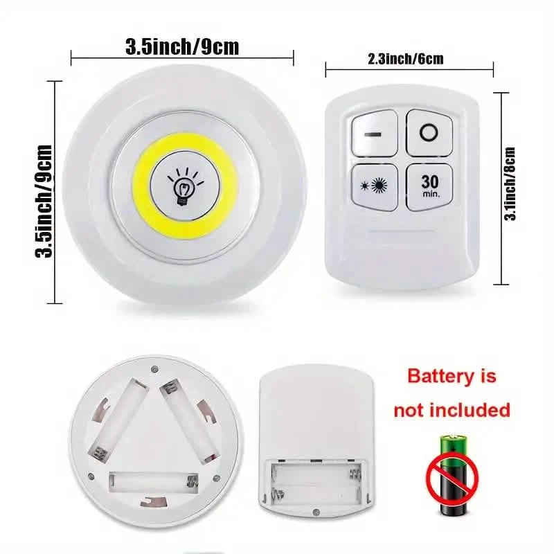 5pcs Smart Wireless LED Under-Cabinet Lights – Remote Control