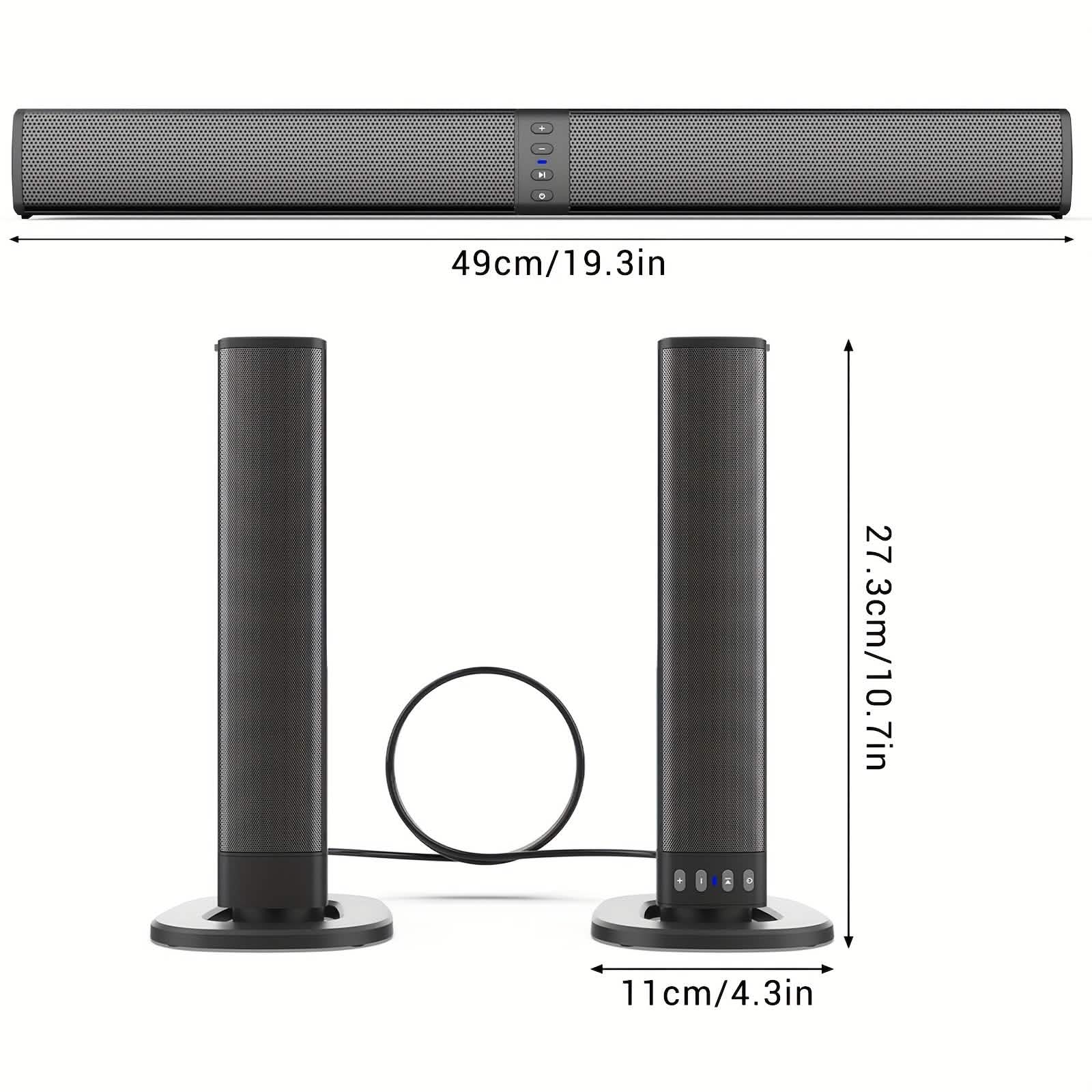 Wireless Soundbar for TV – 2-in-1 Detachable Bluetooth Speaker