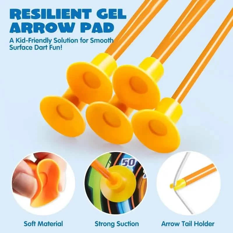 LED Bow & Arrow Toy Set for Kids | Light-Up Archery Play Kit with Suction Cup Arrows (Blue/Green)