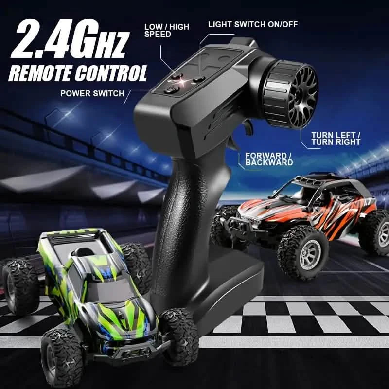 1:32 Scale RC Remote Control Car – 20 Km/h, 2.4GHz, Red & Green