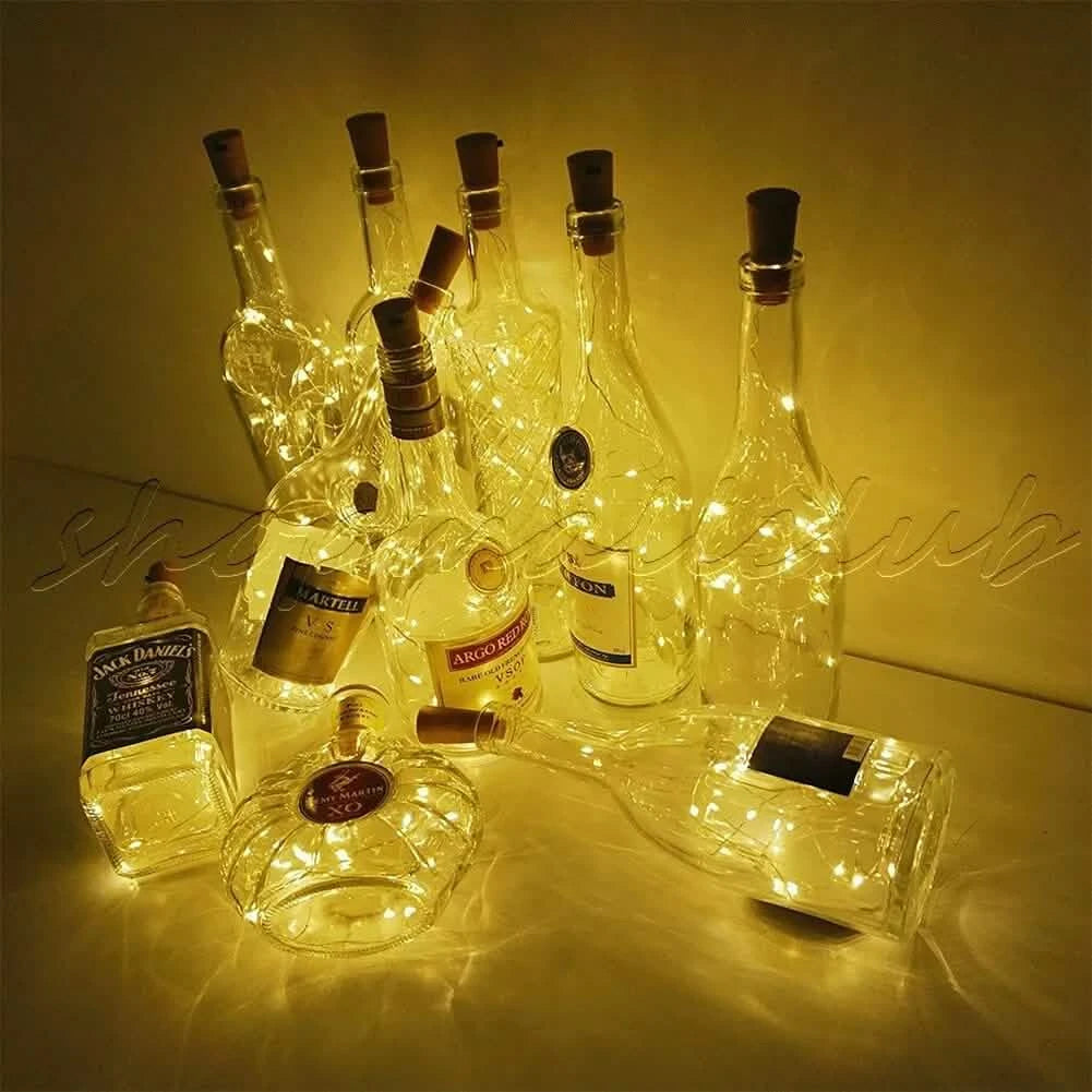 10-Pack: 20LEDs Wine Bottle Light Cork Shaped String Fairy Wire Night Light String & Fairy Lights - DailySale