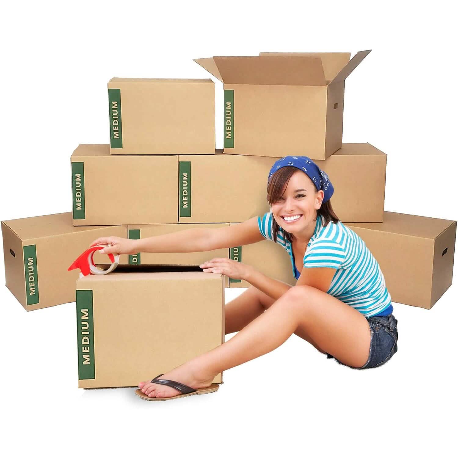 10-Pack: Medium Moving Boxes with Handles Closet & Storage - DailySale