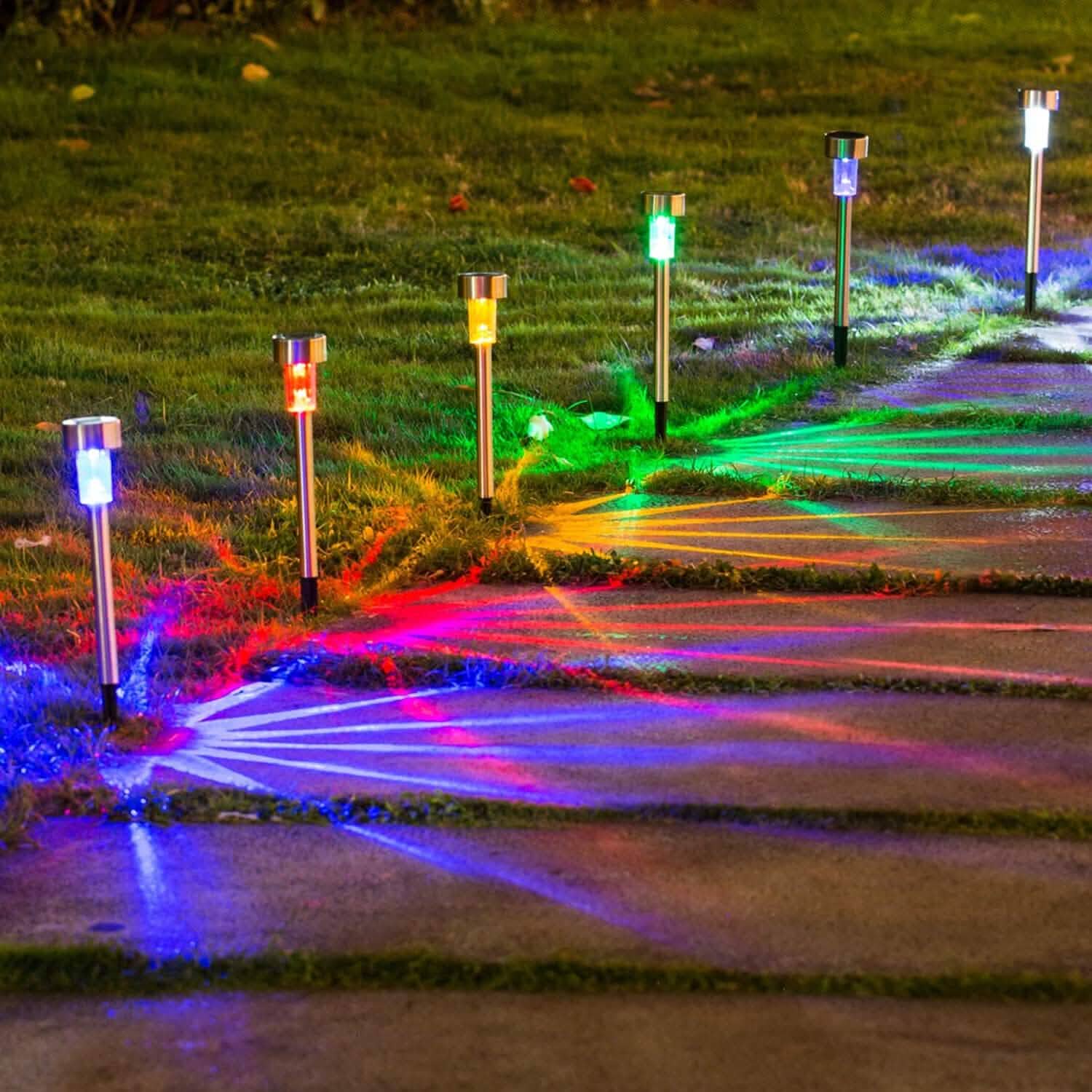 10-Pack: Outdoor Solar Landscape Lawn Light Outdoor Lighting Multicolor - DailySale