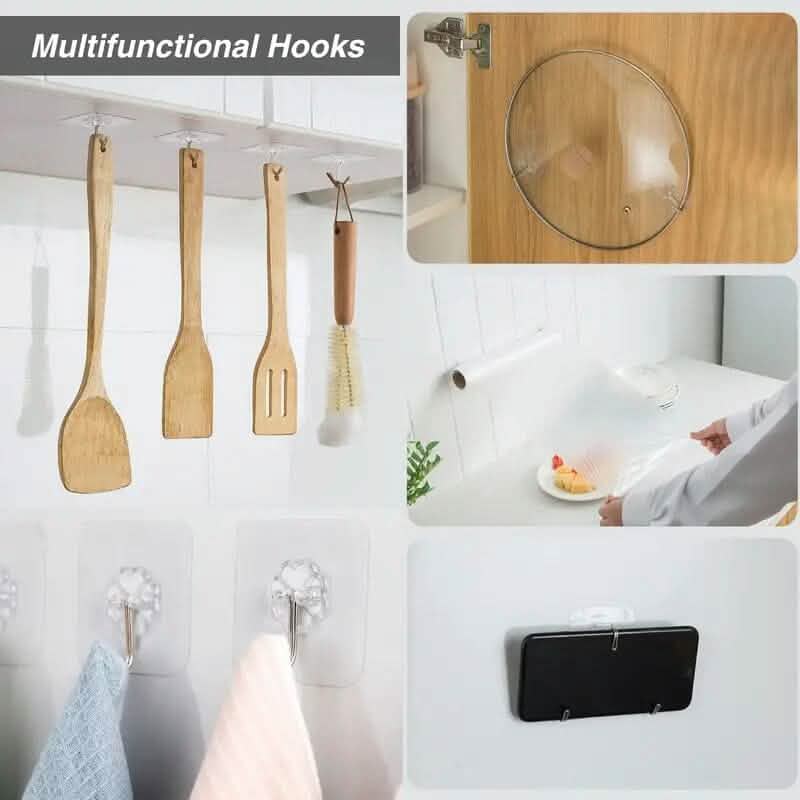 10-Pack: Self-Adhesive Wall Hooks Closet & Storage - DailySale