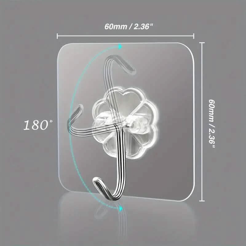 10-Pack: Self-Adhesive Wall Hooks Closet & Storage - DailySale