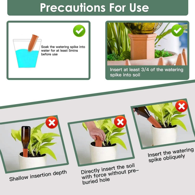 10-Pack: Spikes Teracotta Plant Watering Device Garden & Patio - DailySale