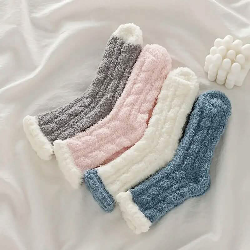 10-Pairs: Coral Fleece Crew Socks Women's Shoes & Accessories - DailySale
