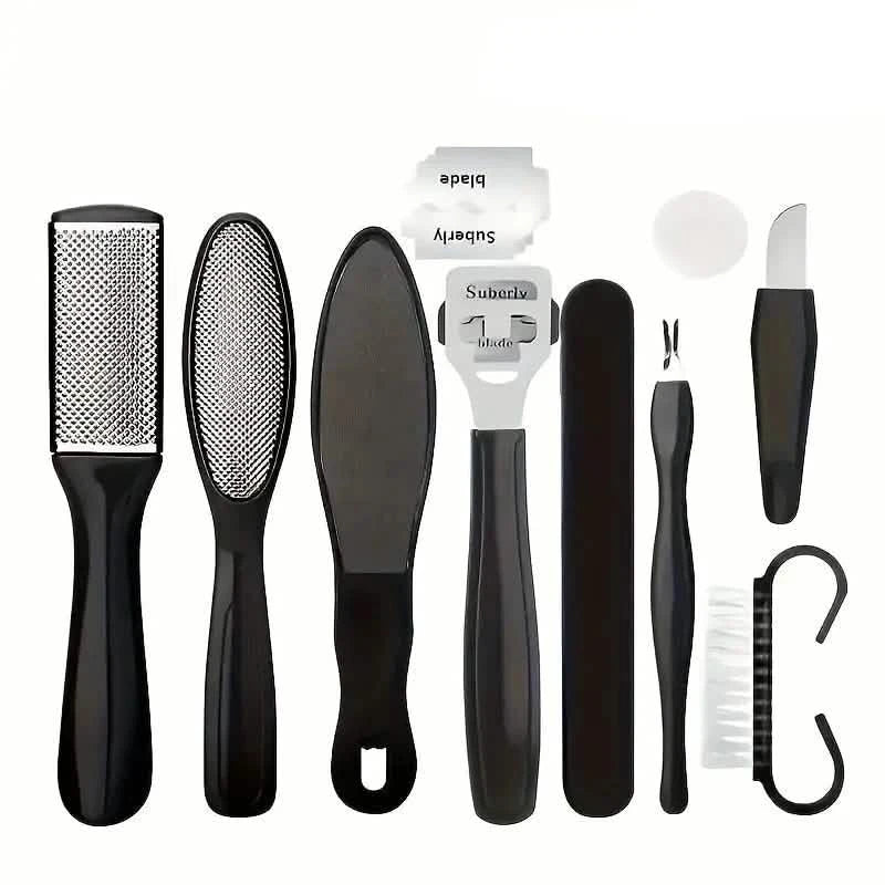 10-Piece Set: Stainless Steel Foot Care Kit - Portable Pedicure & Manicure Set Beauty & Personal Care - DailySale
