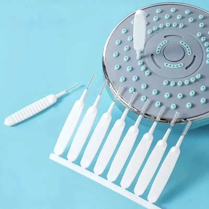 10-Pieces Set: Easy-Clean Shower Nozzle Brushes - Hassle-Free Showerhead Crevices Cleaner Bath - DailySale