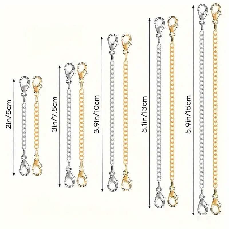 10-Pieces: Stainless Steel Chain Extender Necklaces - DailySale