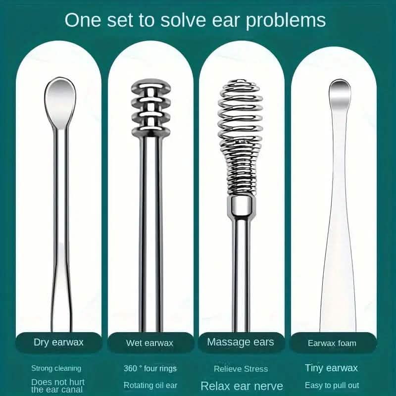 10-Pieces: Stainless Steel Ear Wax Removal Tool Set Beauty & Personal Care - DailySale