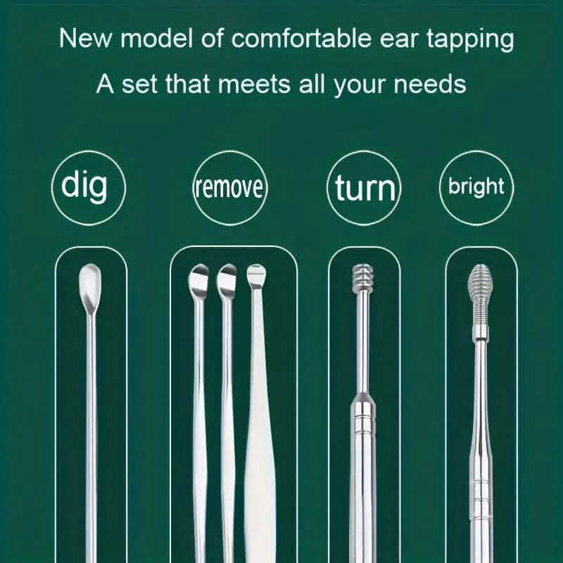 10-Pieces: Stainless Steel Ear Wax Removal Tool Set Beauty & Personal Care - DailySale