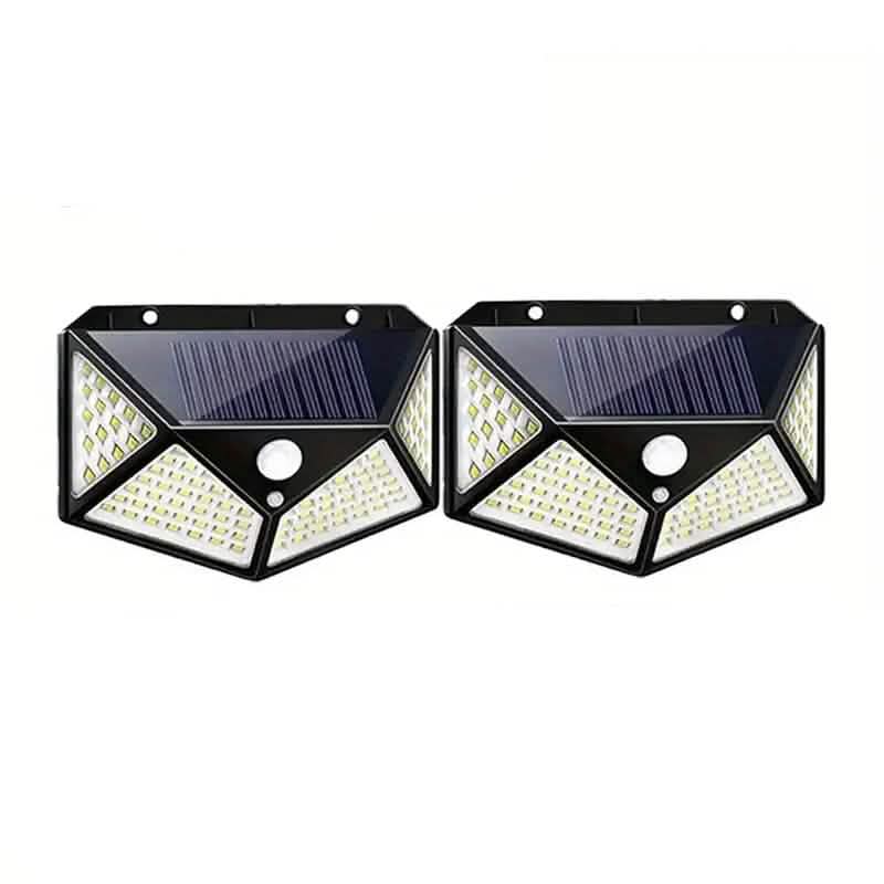 100-LED Solar Rechargeable Outdoor Light Outdoor Lighting 2-Piece - DailySale