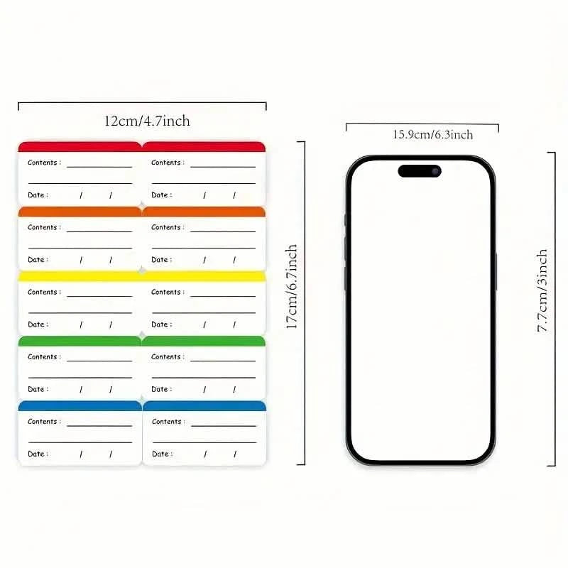 100-Pieces: Colored Freezer Labels Food Storage Labels Stickers Kitchen Tools & Gadgets - DailySale