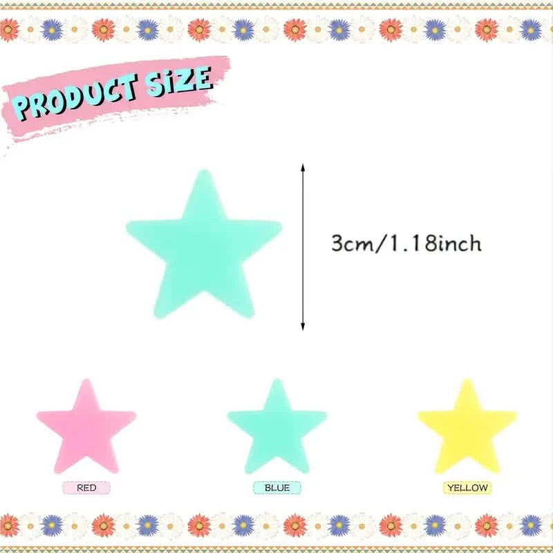 100-Pieces: Glow-in-the-Dark Fluorescent Wall & Ceiling Star Stickers Toys & Games - DailySale