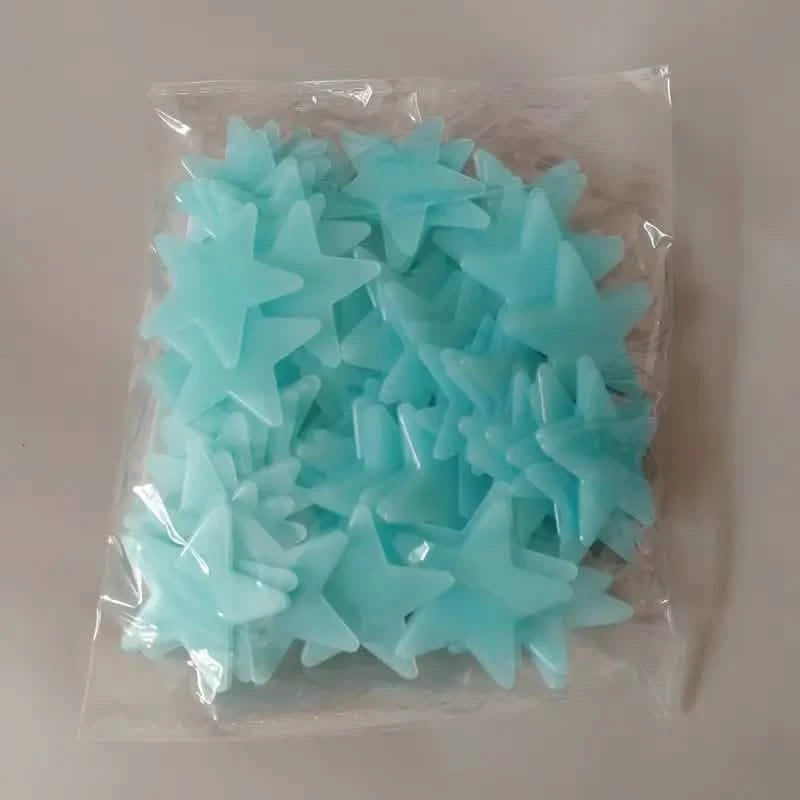 100-Pieces: Luminous Glow in the Dark Star Wall Stickers Furniture & Decor - DailySale