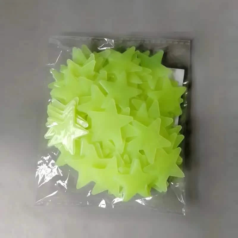100-Pieces: Luminous Glow in the Dark Star Wall Stickers Furniture & Decor - DailySale