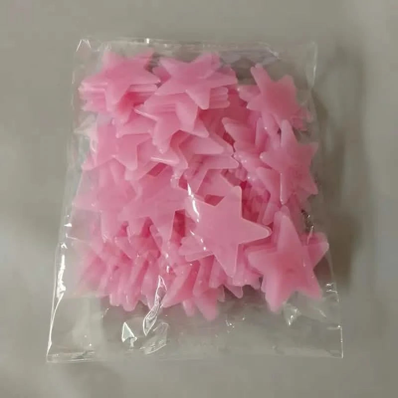 100-Pieces: Luminous Glow in the Dark Star Wall Stickers Furniture & Decor - DailySale