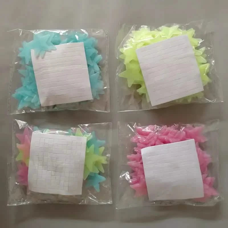 100-Pieces: Luminous Glow in the Dark Star Wall Stickers Furniture & Decor - DailySale