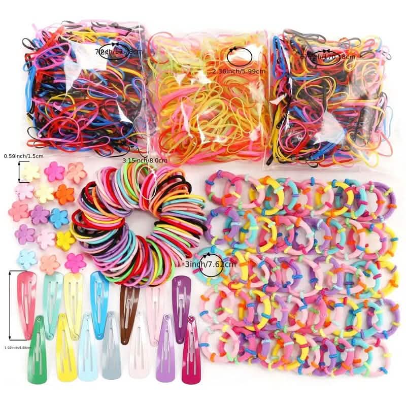 1000-Piece Set: Colorful Hair Ties Set Hair Scrunchies for Women Women's Shoes & Accessories - DailySale