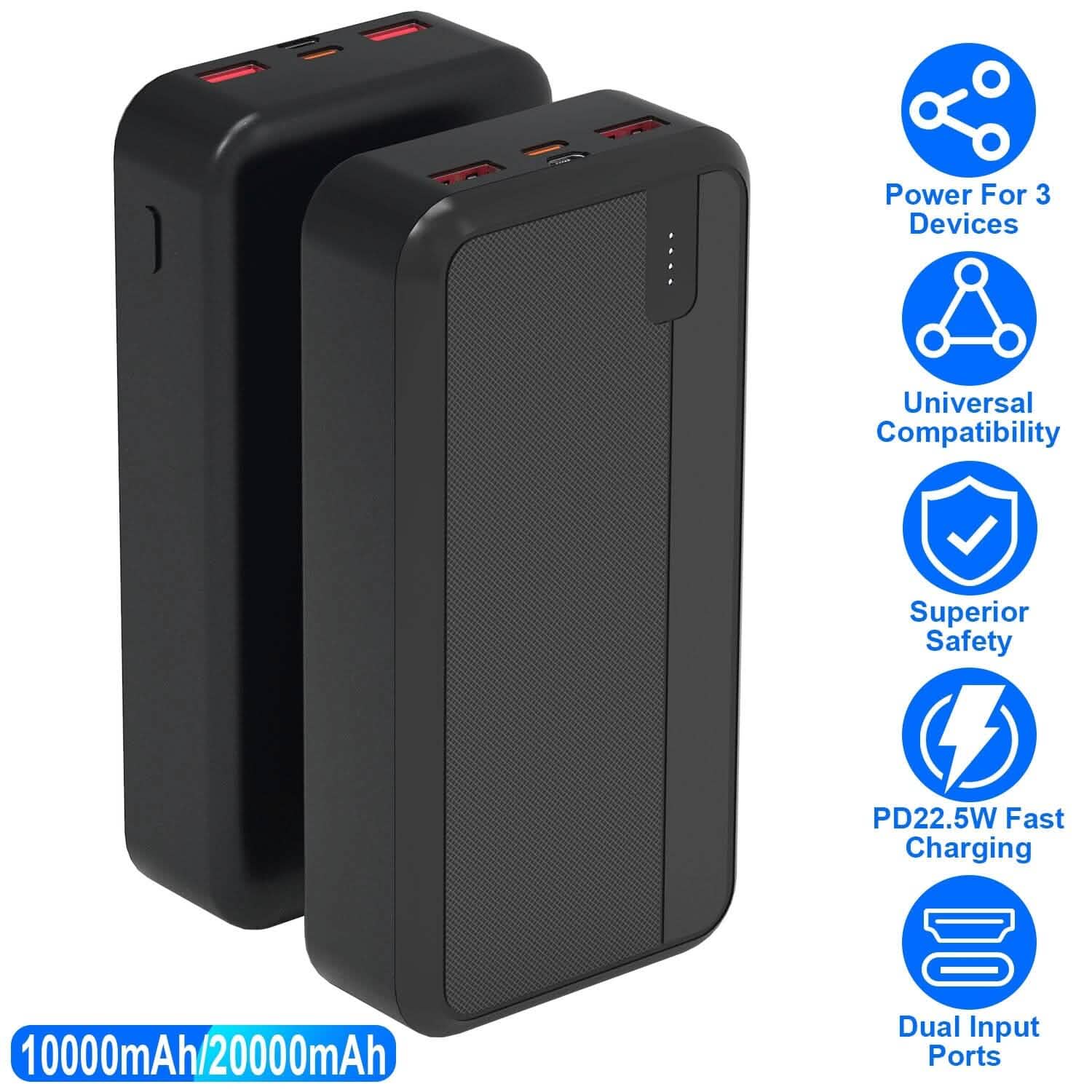 10000mAh or 20000mAh PD22.5W Fast Charging Portable Power Bank Mobile Accessories - DailySale