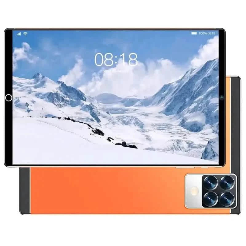 10.1-Inch Smart 5G Tablet - Dual SIM Card Slots, 8GB RAM, 256GB Storage, 24MP+48MP Camera + More Tablets Orange - DailySale