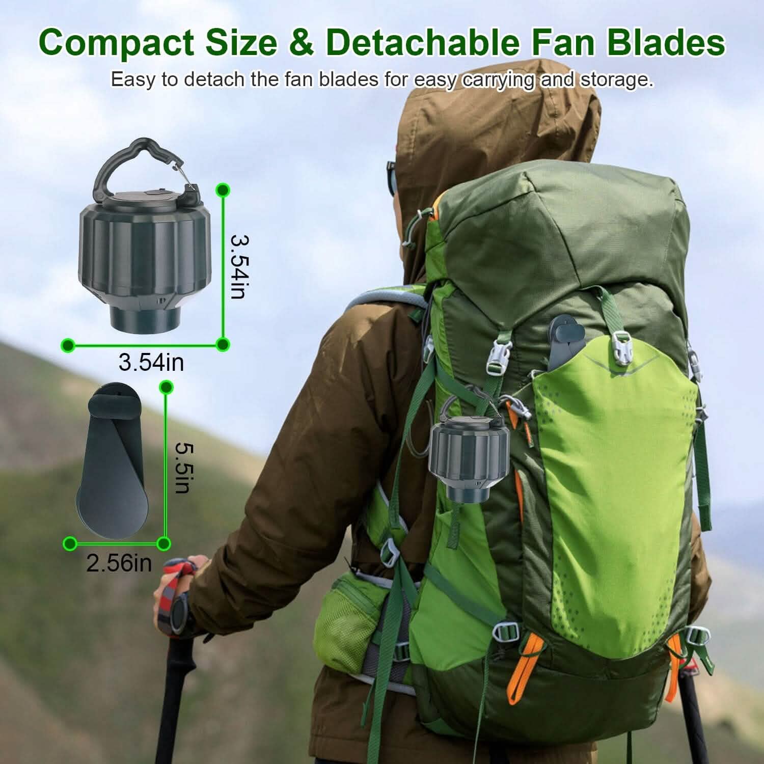 10400mAh USB Battery Powered Hanging Tent Lantern Fan Power Bank Sports & Outdoors - DailySale