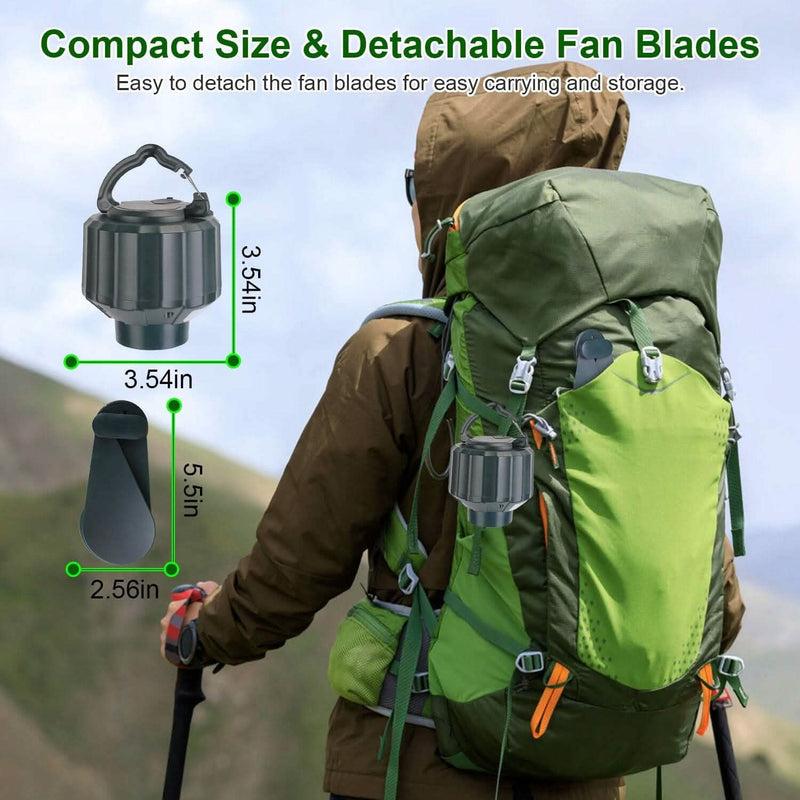 10400mAh USB Battery Powered Hanging Tent Lantern Fan Power Bank Sports & Outdoors - DailySale