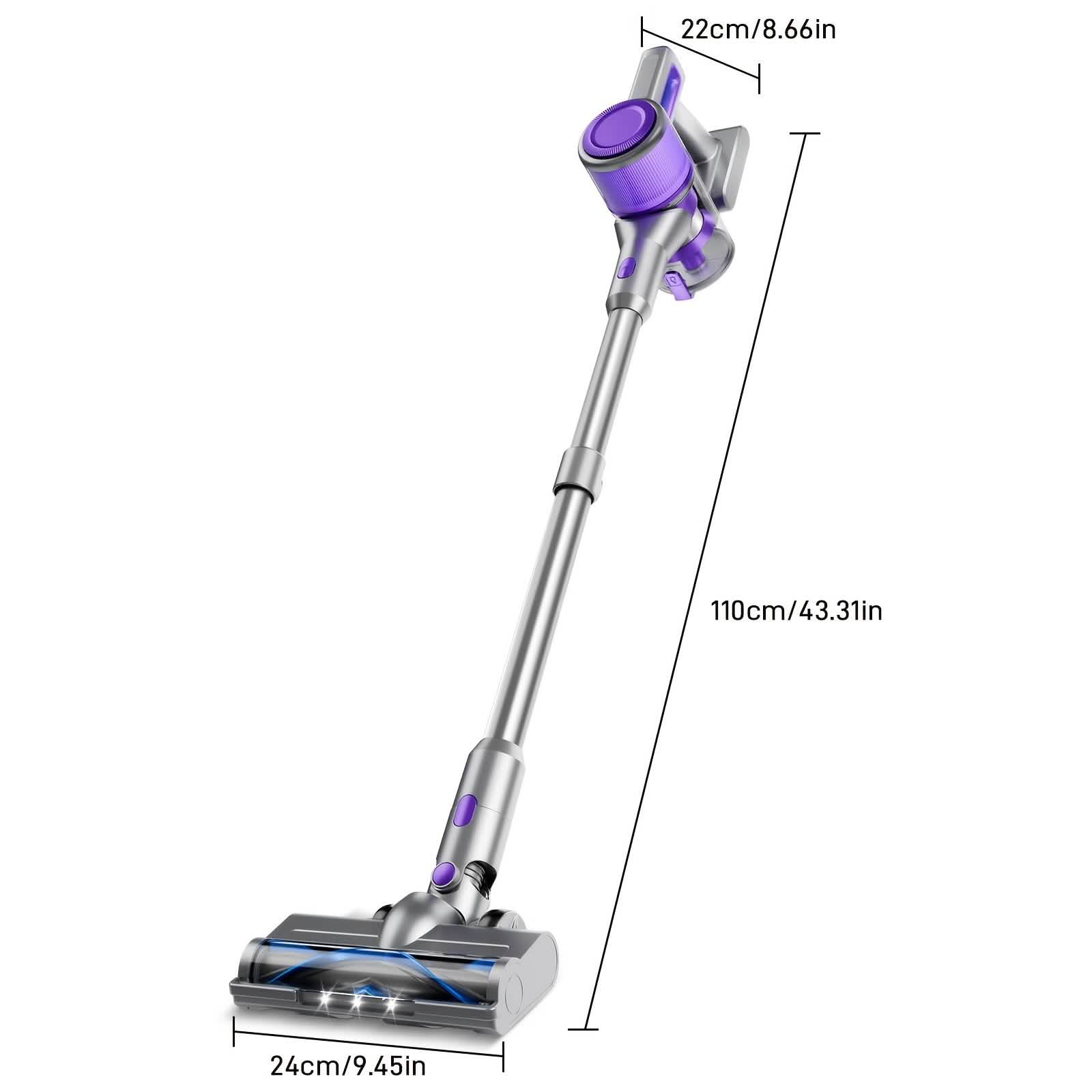 Powerful Suction Stick Vacuum Cleaner – MAX 70Kpa, 45min Runtime