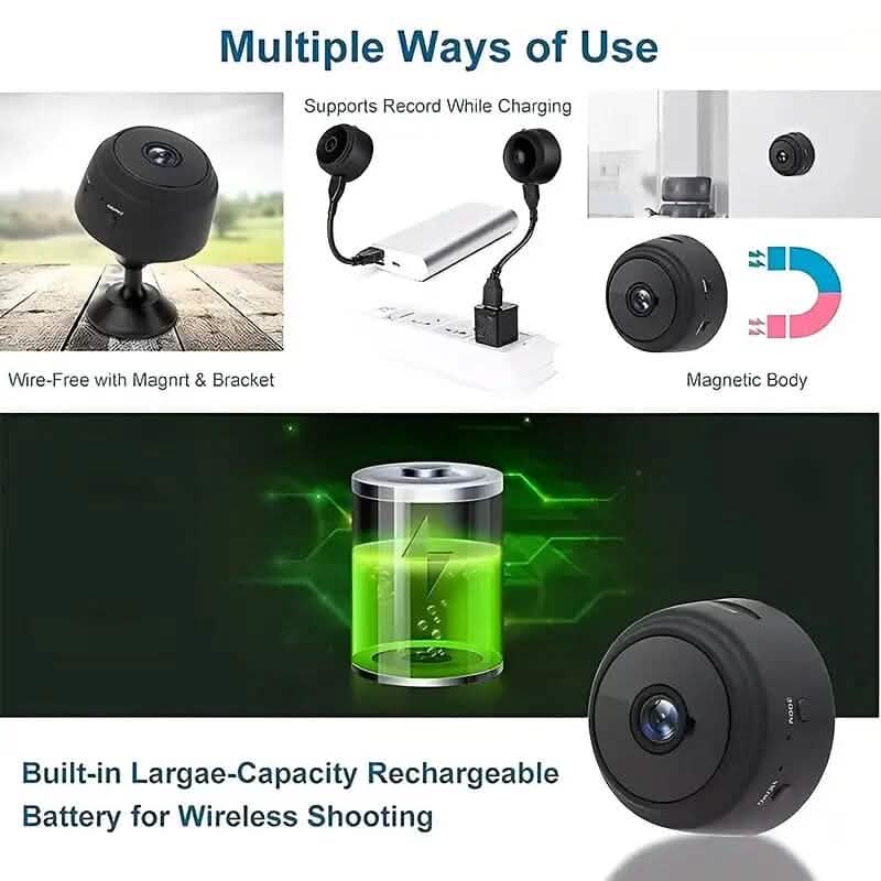 1080P Mini Wireless 2.4G Surveillance Hidden Camera Smart Home & Security - DailySale