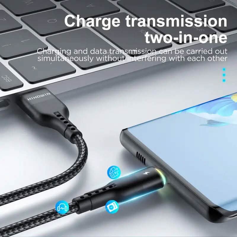 10Ft LED Fast Charging Type C Cable with High-Speed LED Indicator Mobile Accessories - DailySale