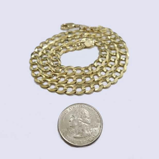 10K Yellow Gold Miami Cuban Curb Link Chain 6mm Necklace Necklaces - DailySale