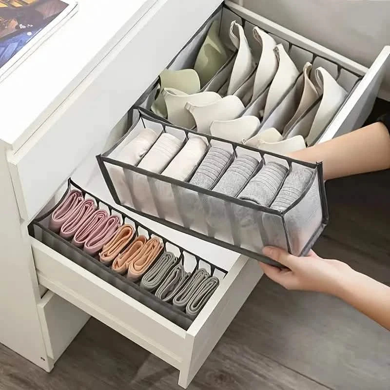 11 Grid Sock Underwear Storage Box Mesh Closet Organizer Storage & Organization - DailySale