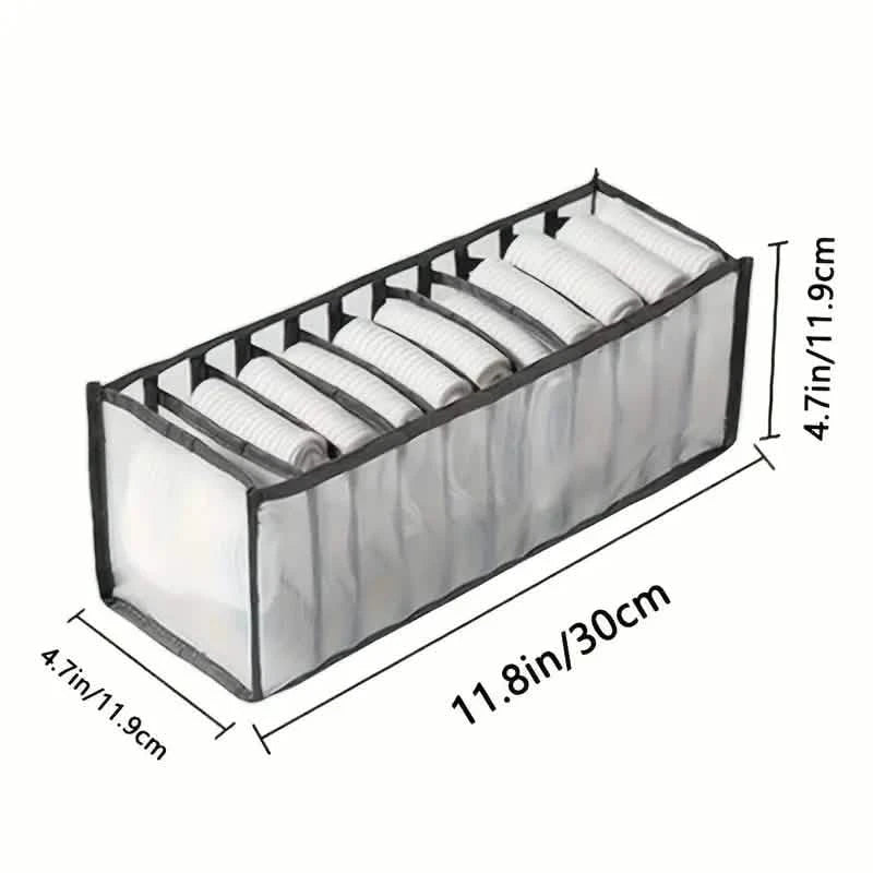 11 Grid Sock Underwear Storage Box Mesh Closet Organizer Storage & Organization - DailySale