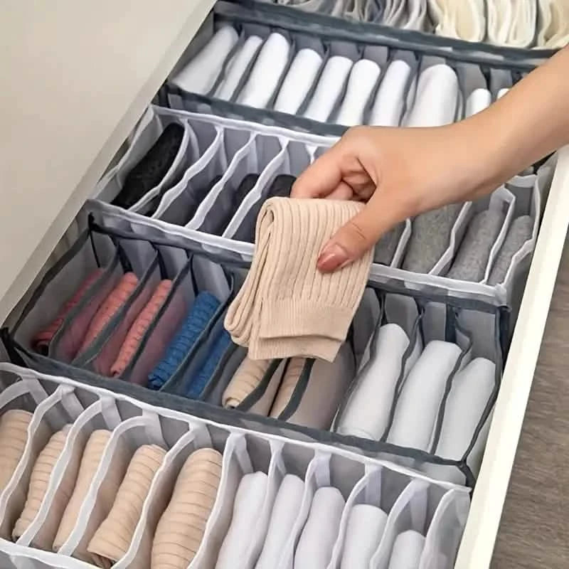 11 Grid Sock Underwear Storage Box Mesh Closet Organizer Storage & Organization - DailySale