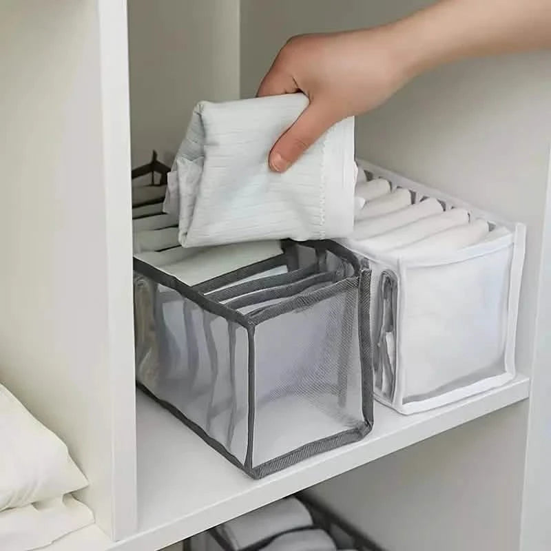 11 Grid Sock Underwear Storage Box Mesh Closet Organizer Storage & Organization - DailySale