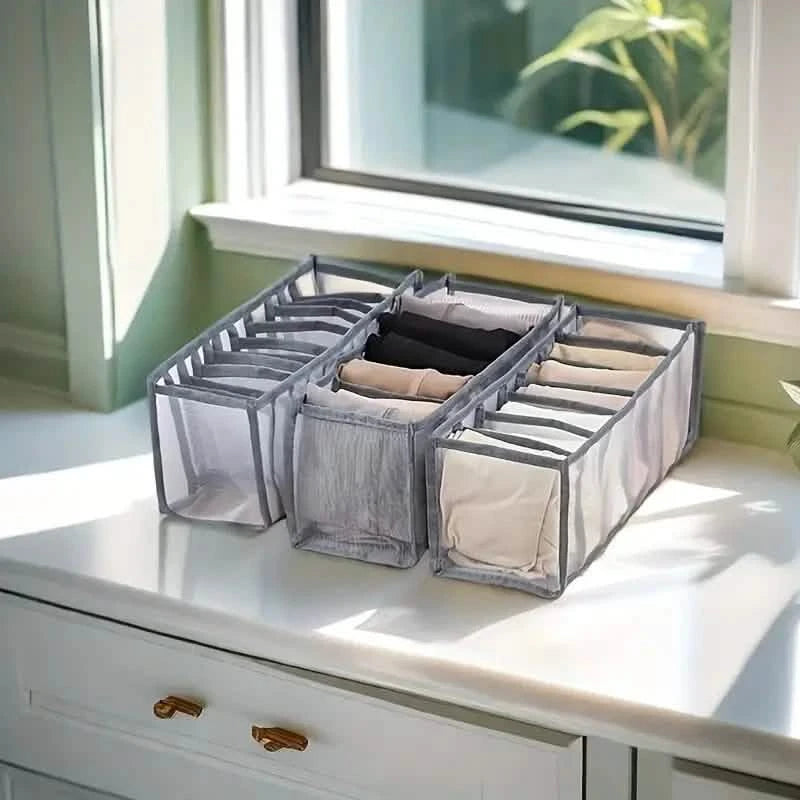11 Grid Sock Underwear Storage Box Mesh Closet Organizer Storage & Organization - DailySale