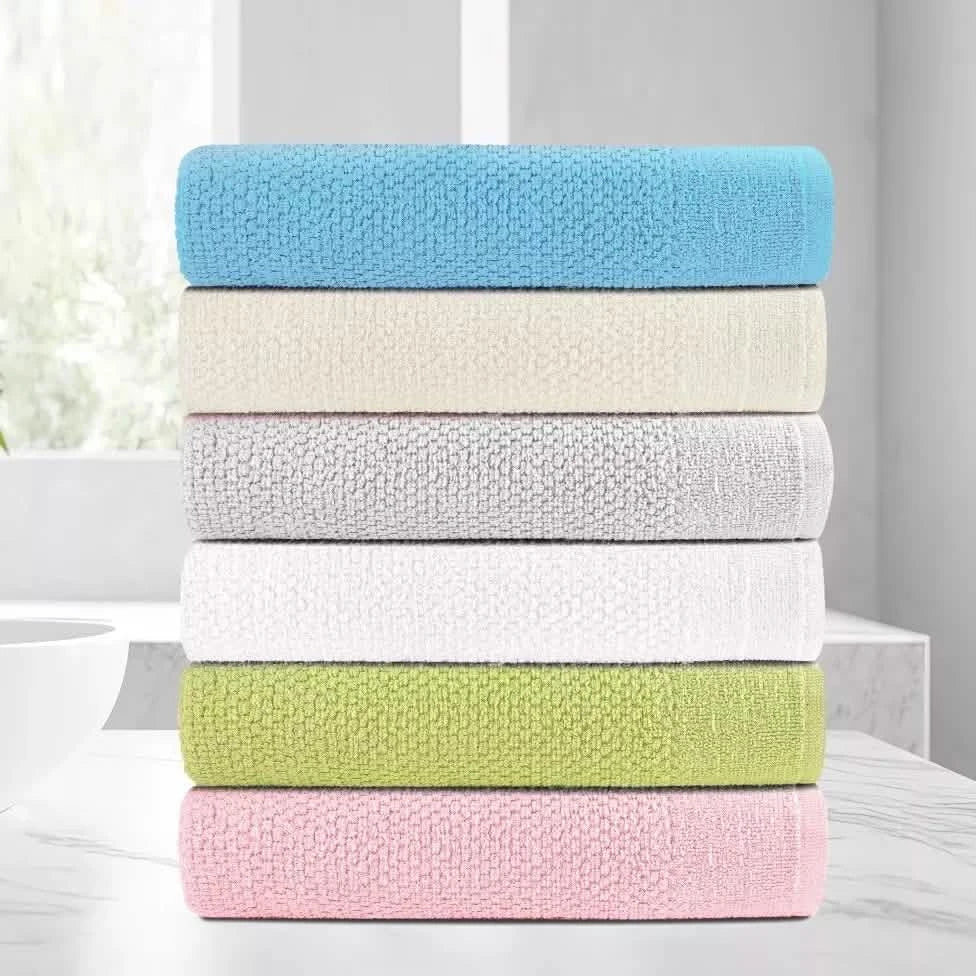 24 Piece Set Dan River Popcorn Cotton Bath Towel Set
