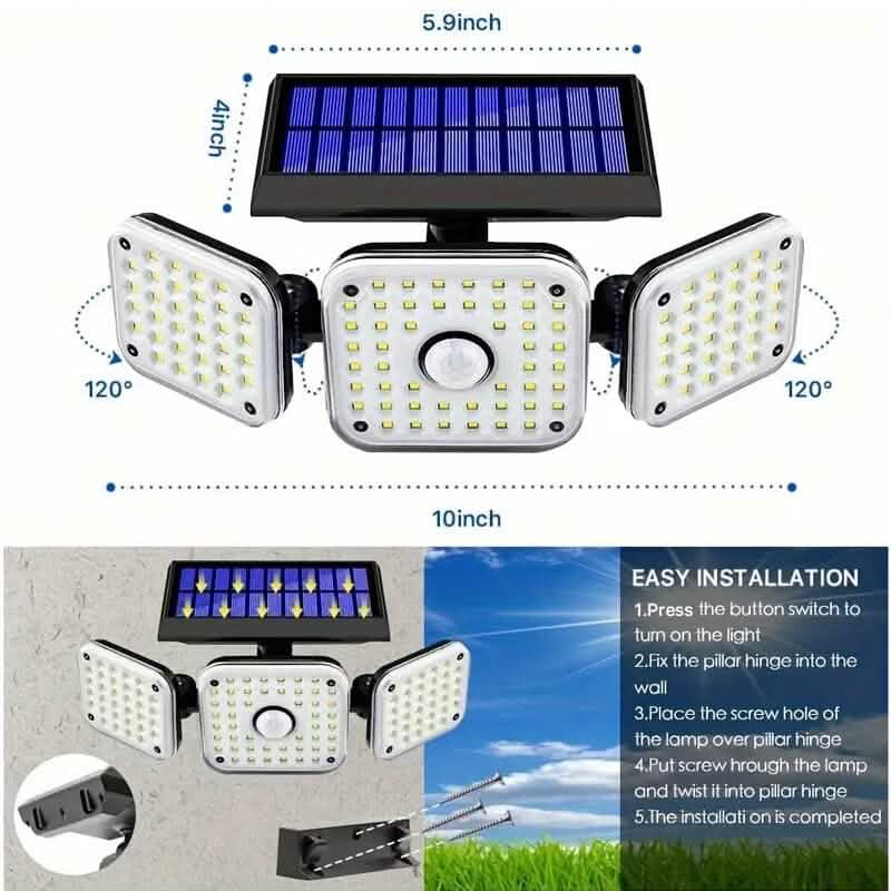 112 LED Solar Motion Sensor Lights Outdoor Lighting - DailySale