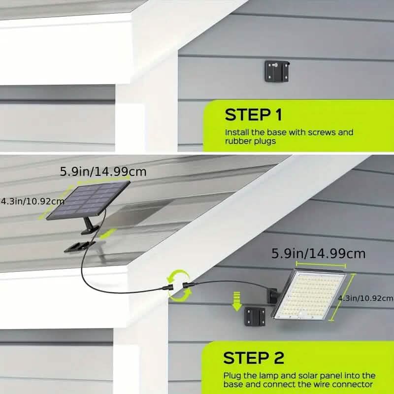 113 LED Cool White Floodlights Solar Motion Sensor Lights Outdoor Lighting - DailySale