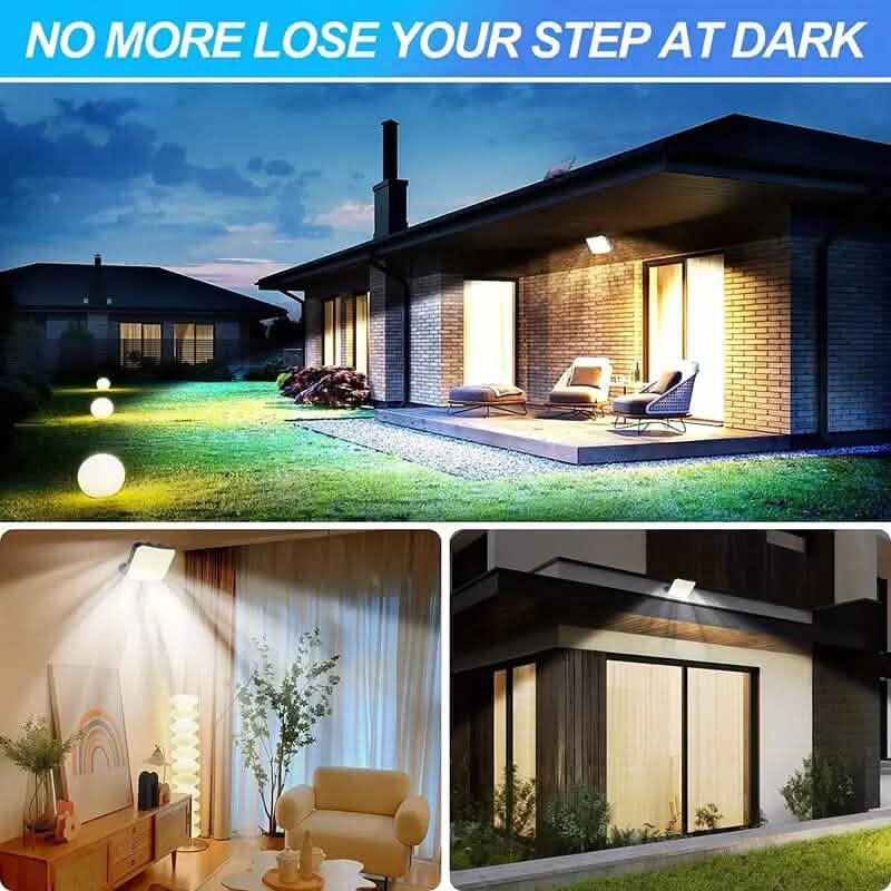 118 LED Solar Motion Sensor Flood Lights with Remote Control Outdoor Lighting - DailySale