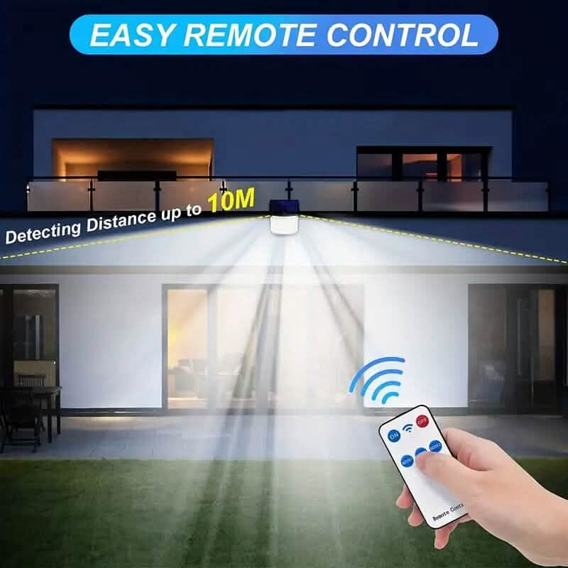 118 LED Solar Motion Sensor Flood Lights with Remote Control Outdoor Lighting - DailySale