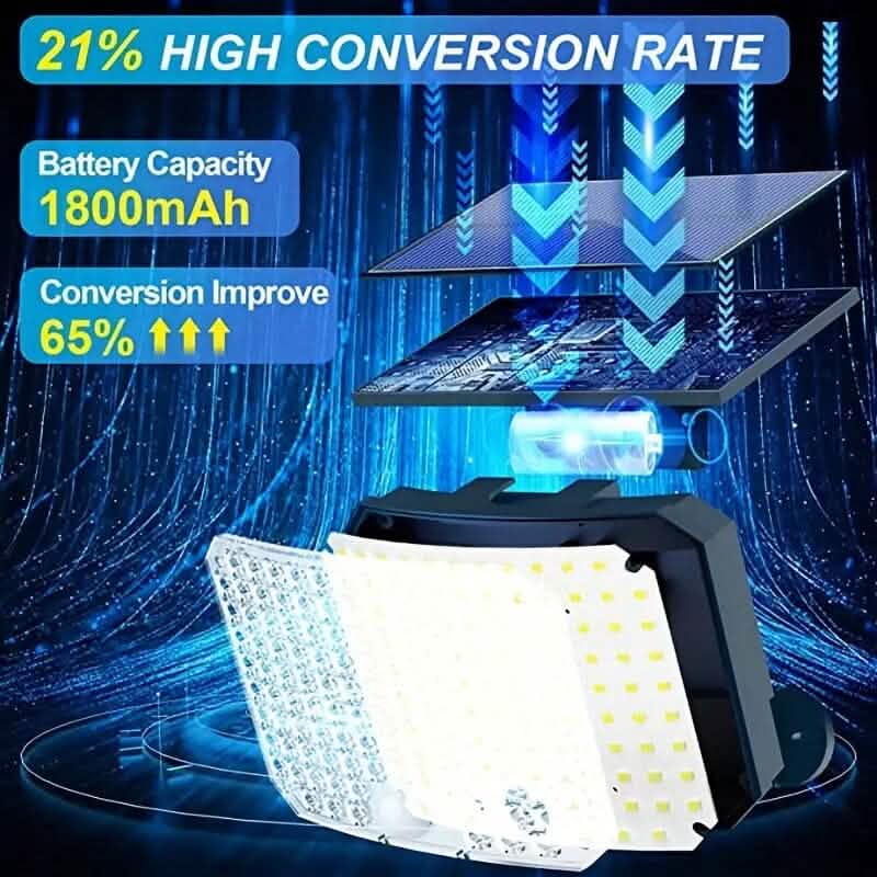 118 LED Solar Motion Sensor Flood Lights with Remote Control Outdoor Lighting - DailySale