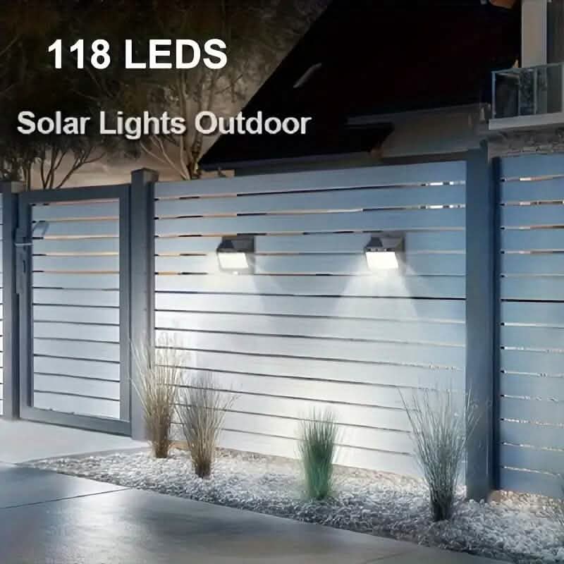 118 LED Ultra-Bright Solar Security Outdoor Lights Outdoor Lighting - DailySale