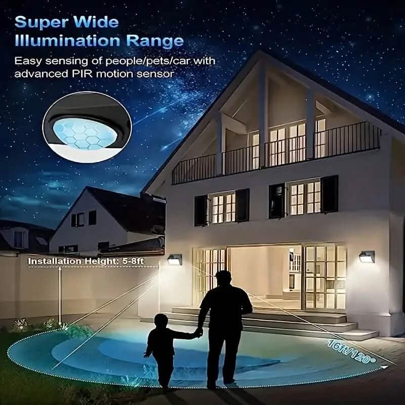 118 LED Ultra-Bright Solar Security Outdoor Lights Outdoor Lighting - DailySale