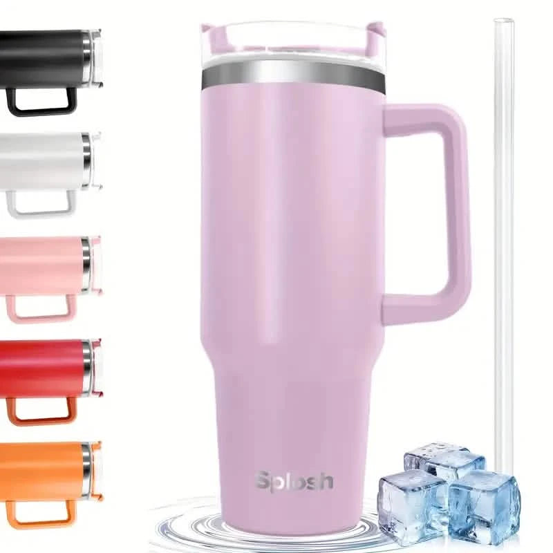 1180ml/40oz Multi-Color Travel Tumbler with Spill-Proof Lid Sports & Outdoors - DailySale